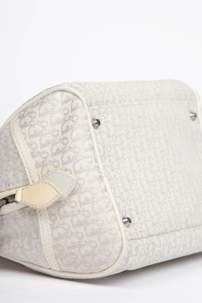 RARE Christian Dior Monogram White Gambler Dice Bowling Bag