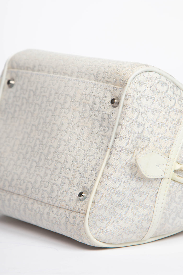 RARE Christian Dior Monogram White Gambler Dice Bowling Bag