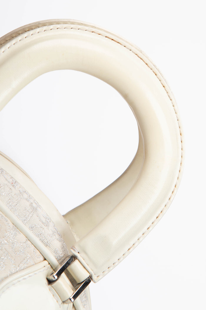 RARE Christian Dior Monogram White Gambler Dice Bowling Bag