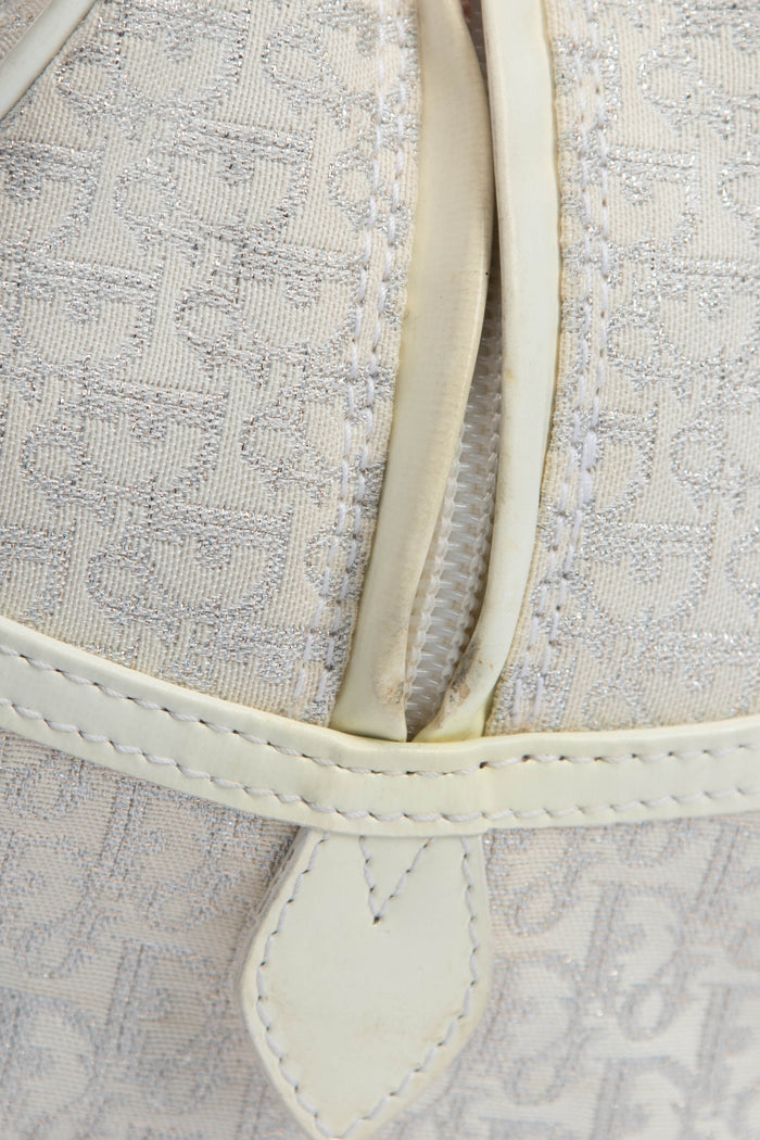 RARE Christian Dior Monogram White Gambler Dice Bowling Bag