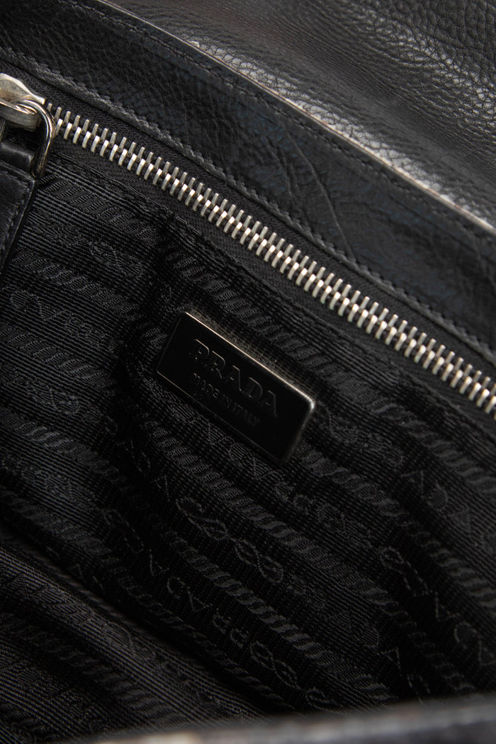 RARE Prada Python Leather Buckle Shoulder Bag
