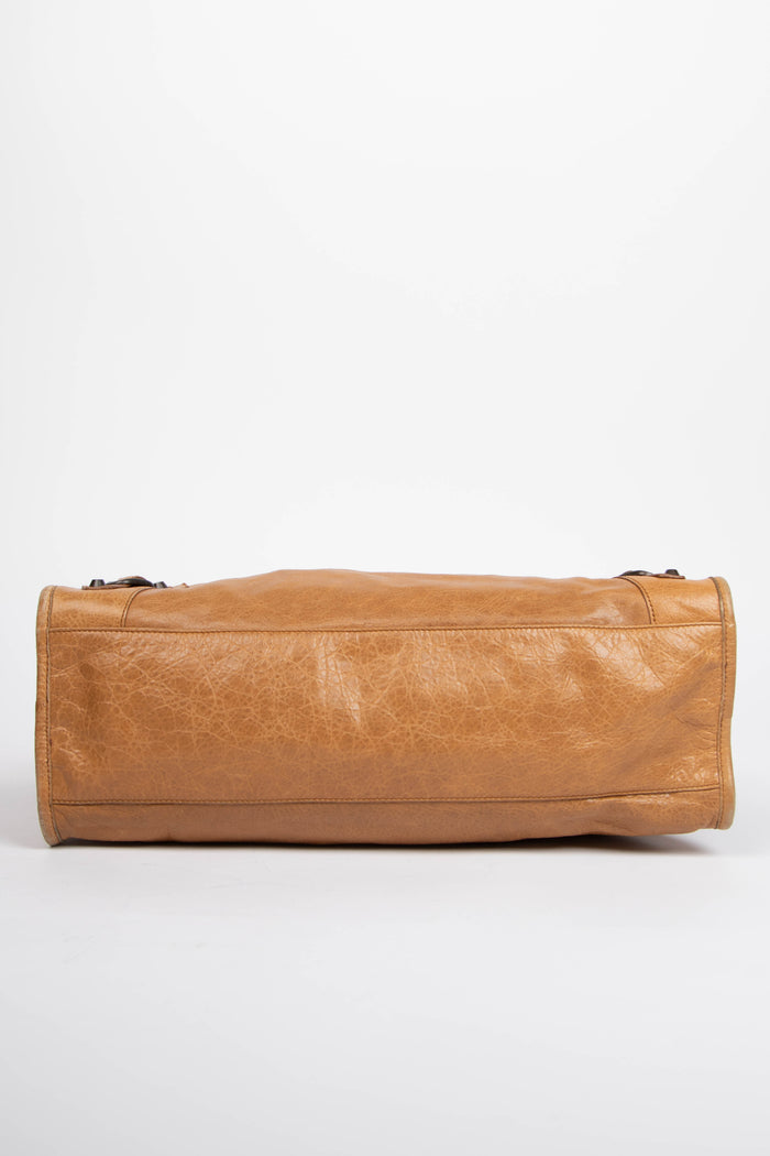 2010s Balenciaga Tan Leather City Bag