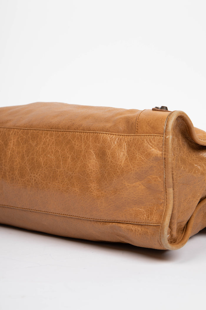 2010s Balenciaga Tan Leather City Bag