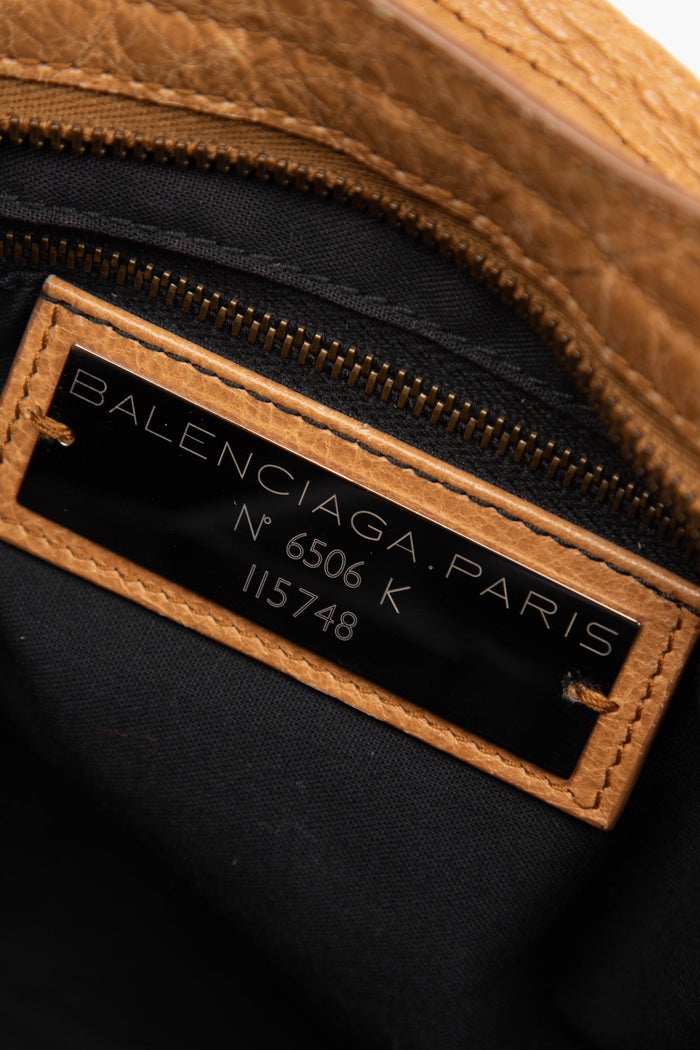 2010s Balenciaga Tan Leather City Bag