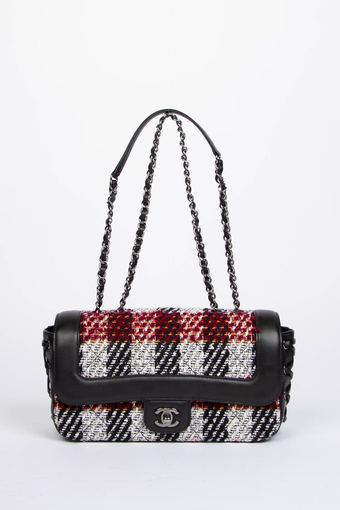 2010s Chanel Tweed Coco Corset Single Flap Bag
