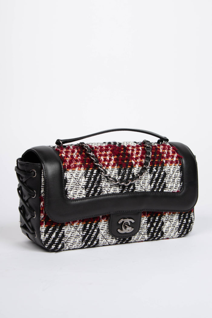 2010s Chanel Tweed Coco Corset Single Flap Bag