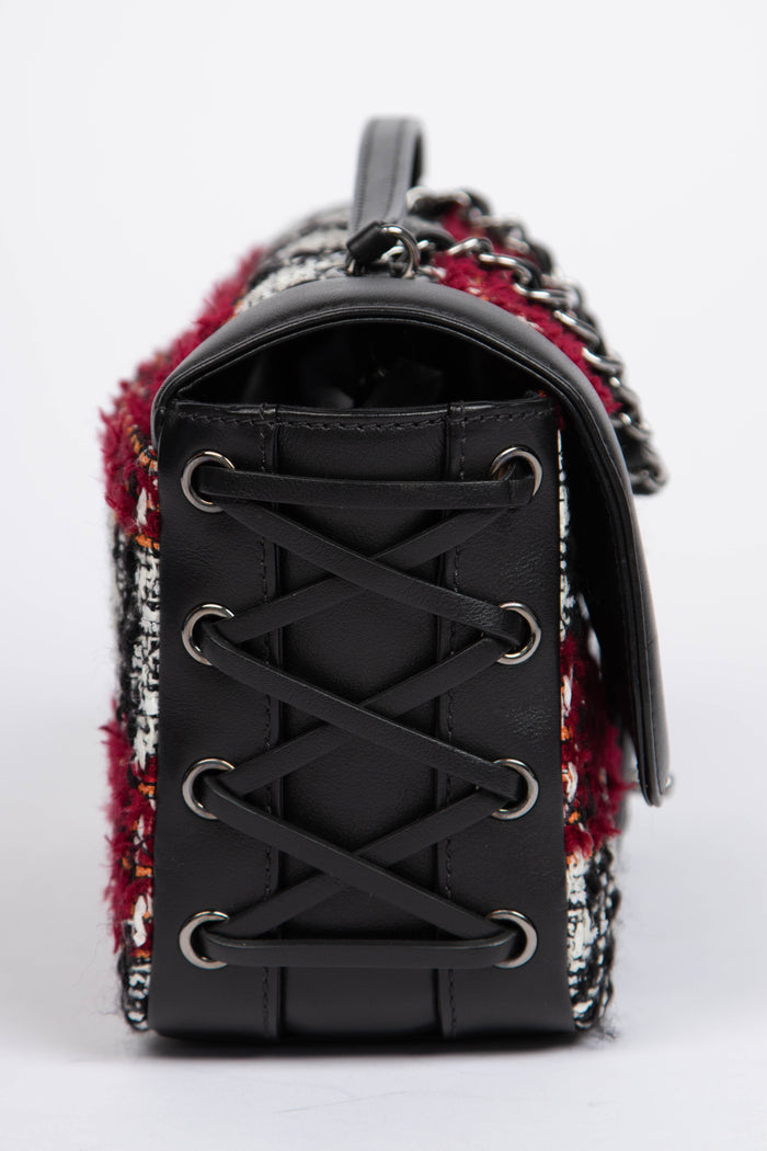 2010s Chanel Tweed Coco Corset Single Flap Bag