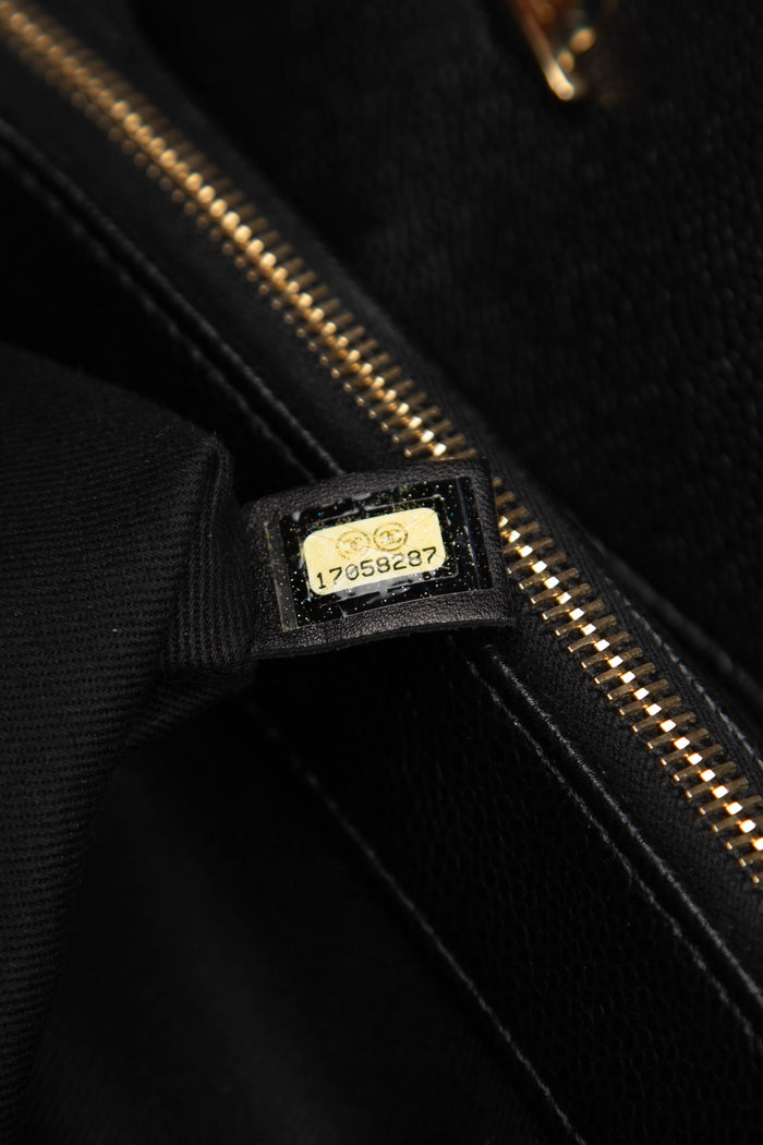2010s Chanel Black Caviar Leather Shopper Tote with GHW