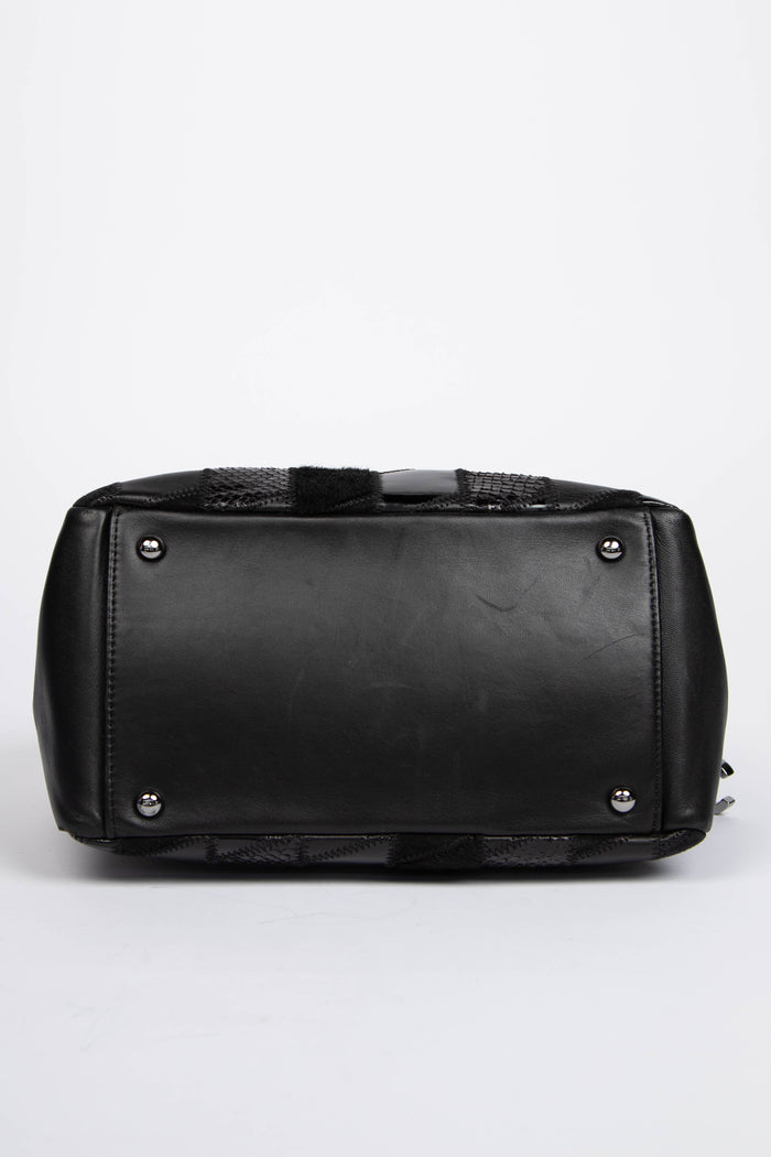 2000s Chanel Black Patchwork Tote Bag