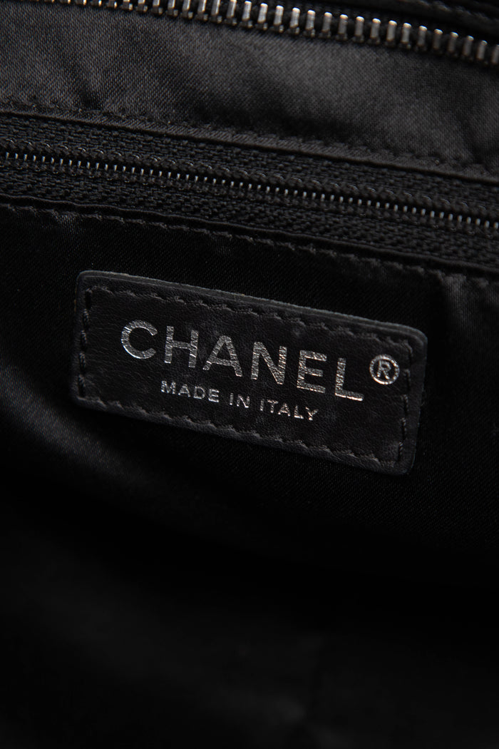 2000s Chanel Black Patchwork Tote Bag