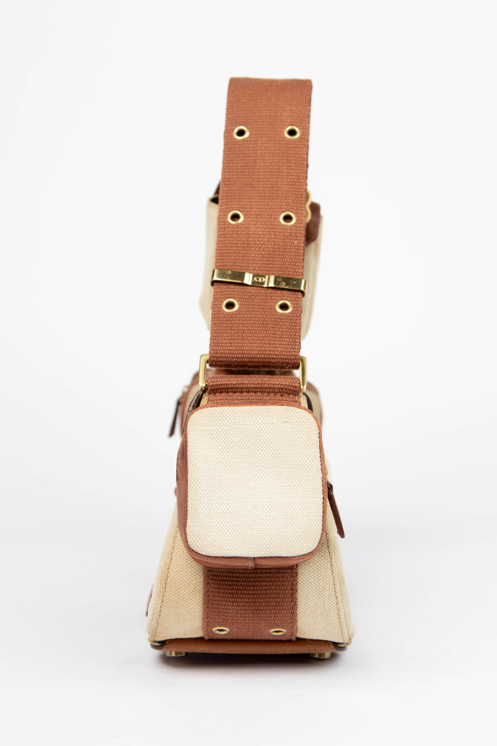 RARE Christian Dior Cream Columbus Shoulder Bag