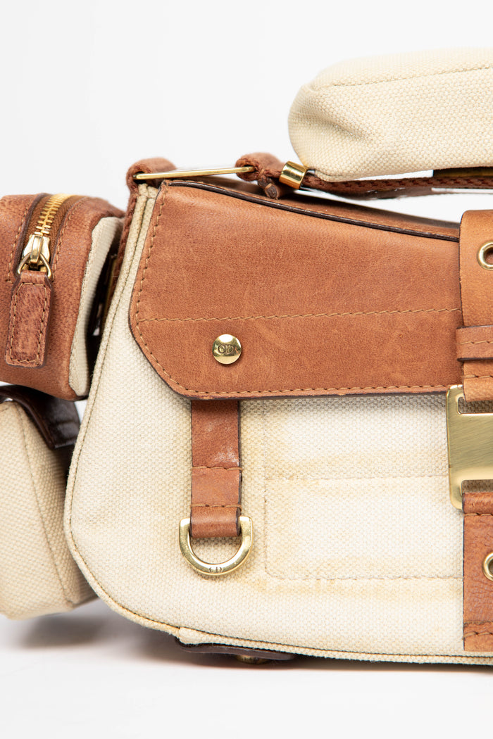 RARE Christian Dior Cream Columbus Shoulder Bag