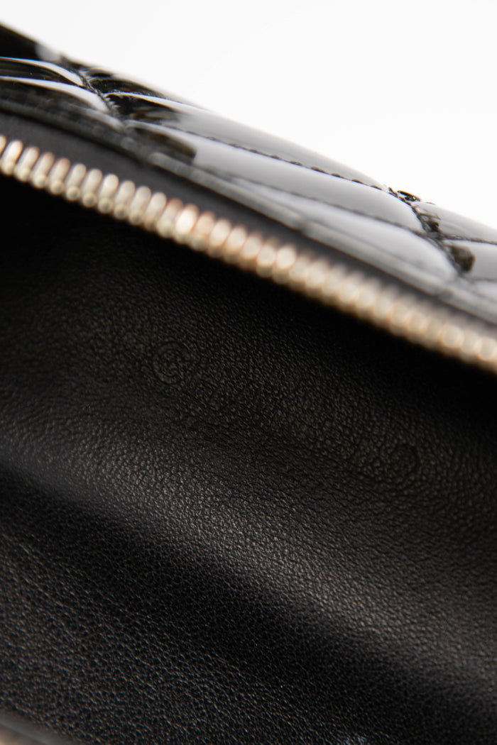 2000s Chanel Black Patent Leather Kaleidoscope Clutch Bag