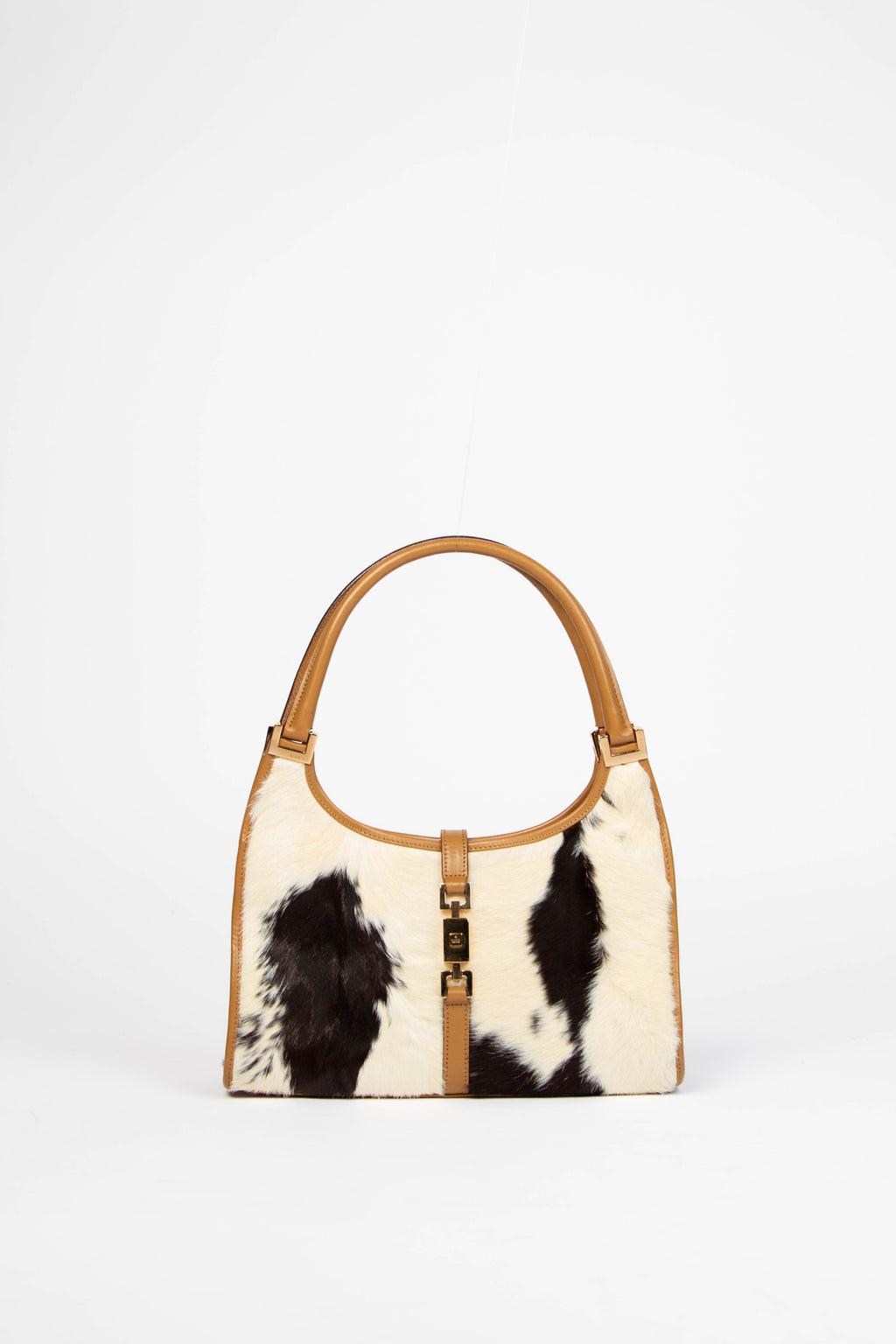 RARE Gucci Cow Print Jackie Bardot Shoulder Bag