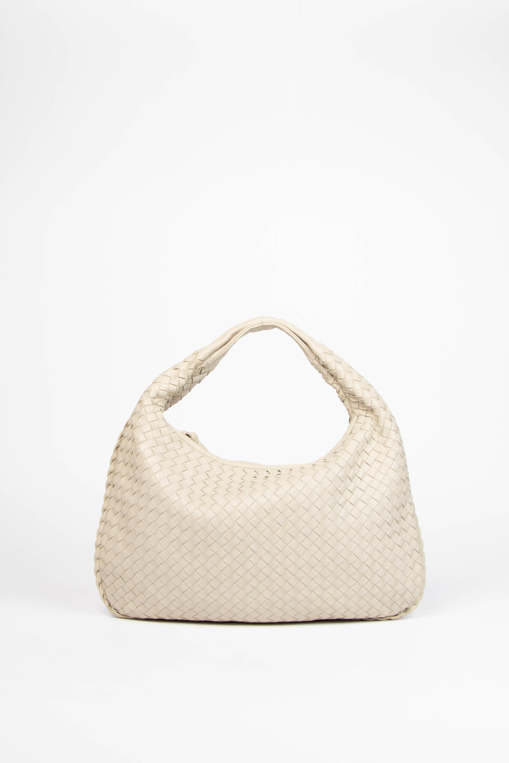Vintage Bottega Veneta Cream Intrecciato Shoulder Bag