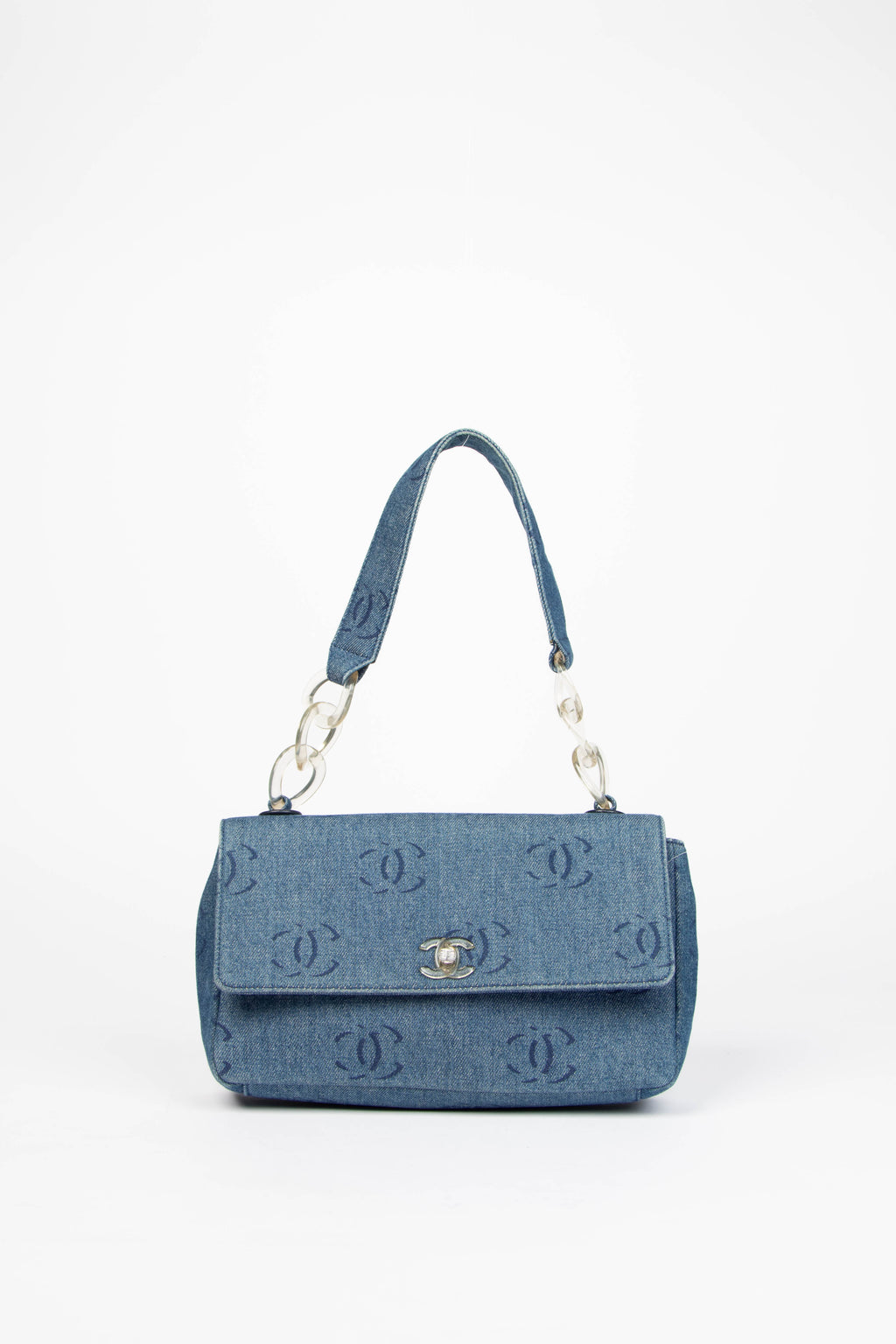 2000s Chanel Denim CC Single Flap Bag
