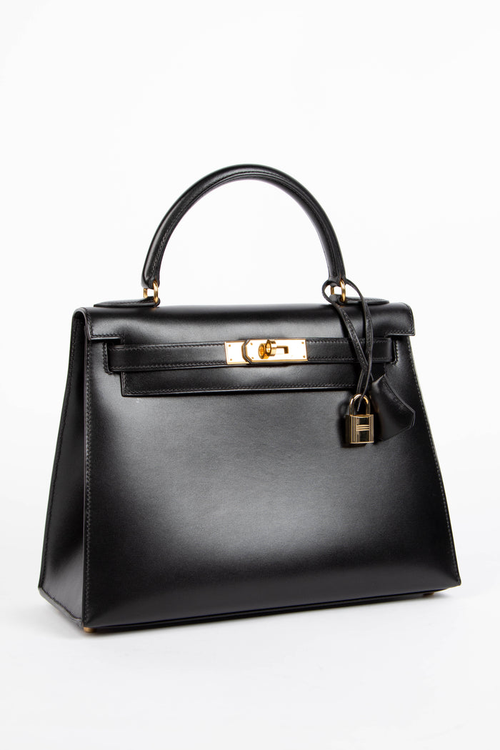 1996 Hermès Kelly 28cm Sellier in Black Box Calf Leather with GHW