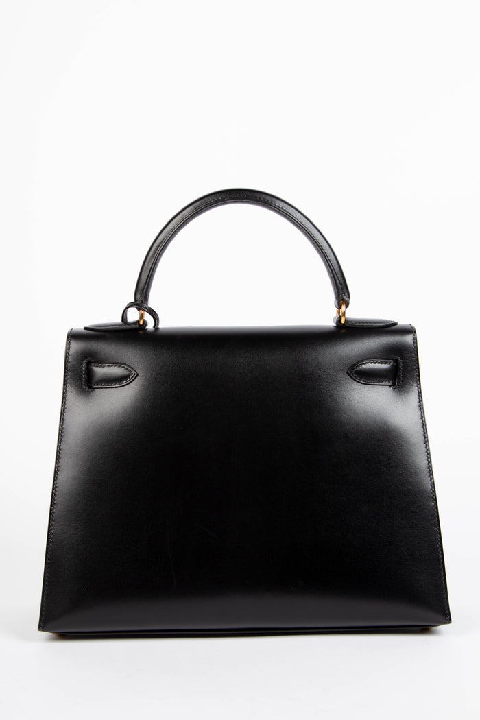 1996 Hermès Kelly 28cm Sellier in Black Box Calf Leather with GHW
