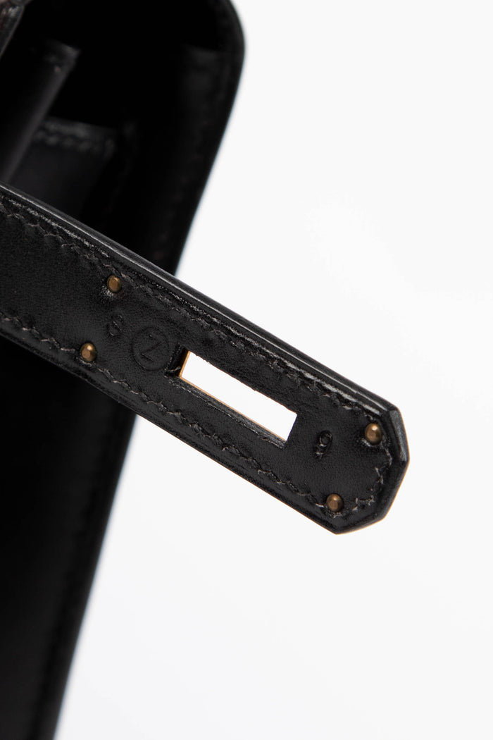 1996 Hermès Kelly 28cm Sellier in Black Box Calf Leather with GHW