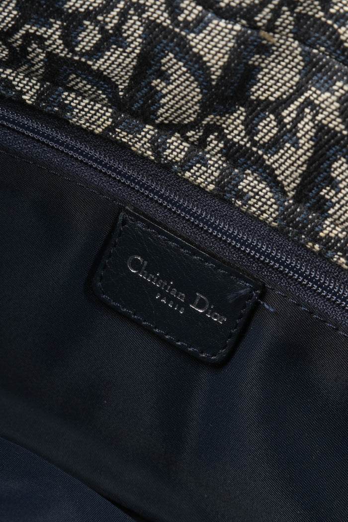 Vintage Christian Dior Navy Monogram Spell Out Shoulder Bag