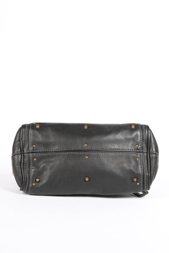2000s Chloe Black Leather Small Paddington Shoulder Bag