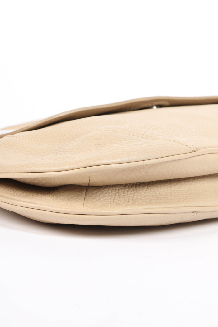 Vintage Prada Beige Leather Vitello Daino Bar Bag
