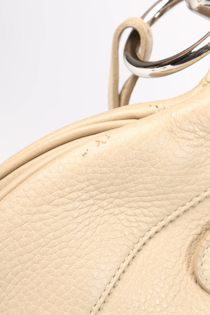 Vintage Prada Beige Leather Vitello Daino Bar Bag