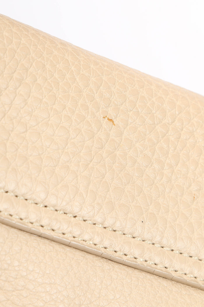Vintage Prada Beige Leather Vitello Daino Bar Bag