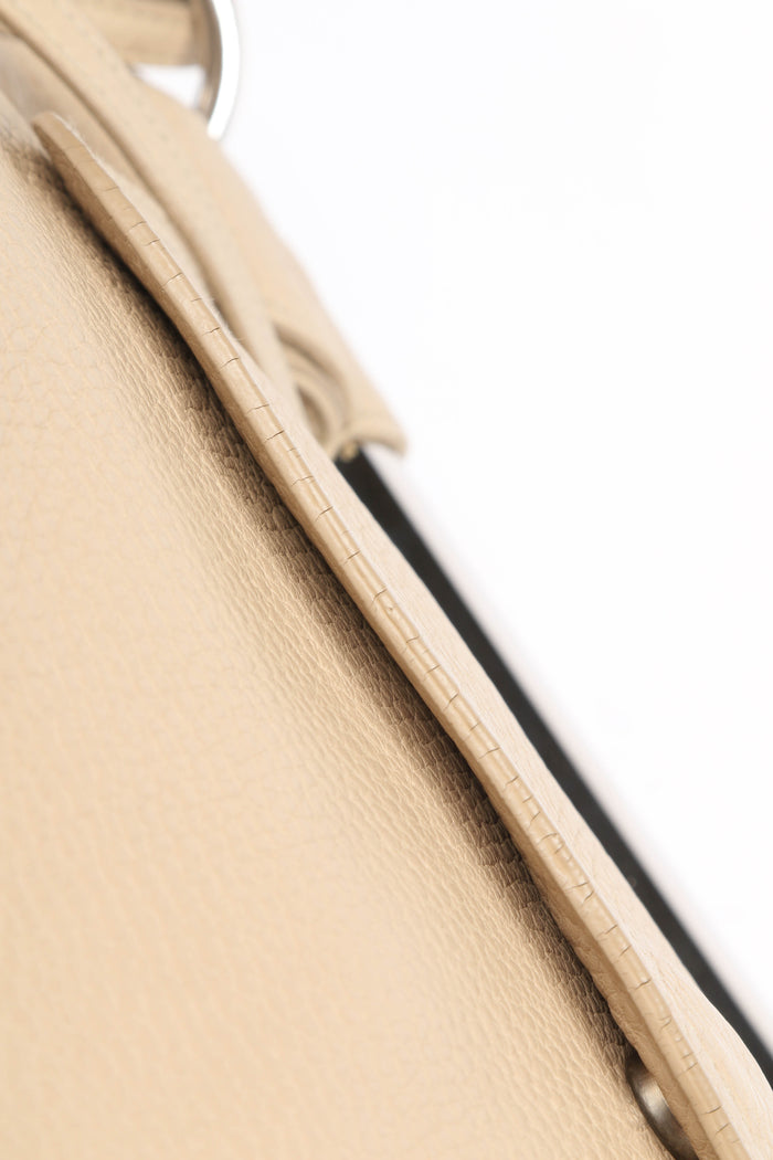 Vintage Prada Beige Leather Vitello Daino Bar Bag