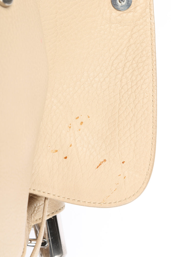 Vintage Prada Beige Leather Vitello Daino Bar Bag
