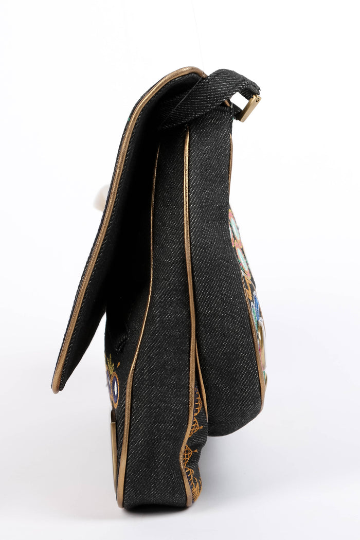 RARE 2000s Christian Dior John Galliano Embroidered Cadillac Crossbody Bag