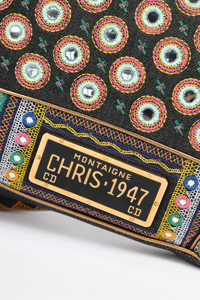 RARE 2000s Christian Dior John Galliano Embroidered Cadillac Crossbody Bag