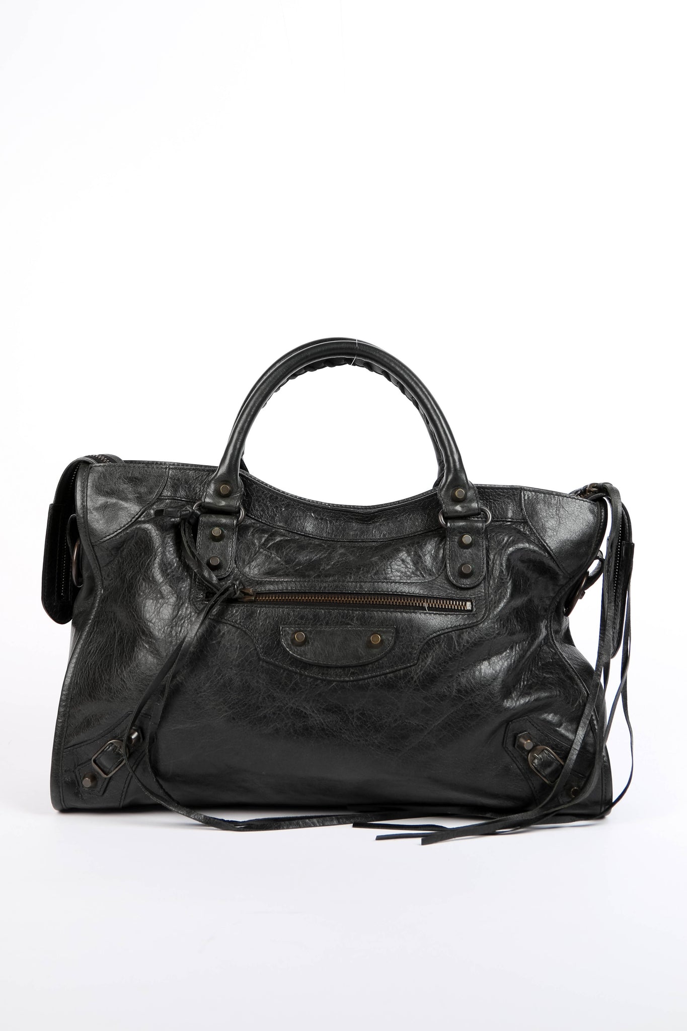 2000s Balenciaga Black Leather City Bag – Break Archive