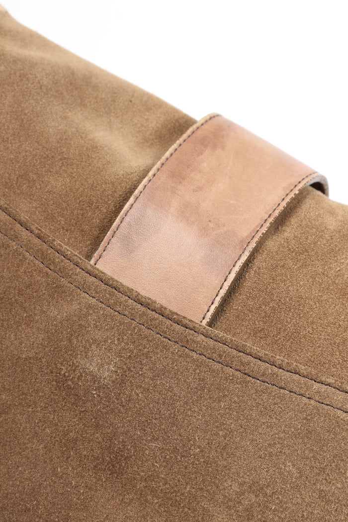 RARE Christian Dior Beige Suede Gaucho Crossbody Bag