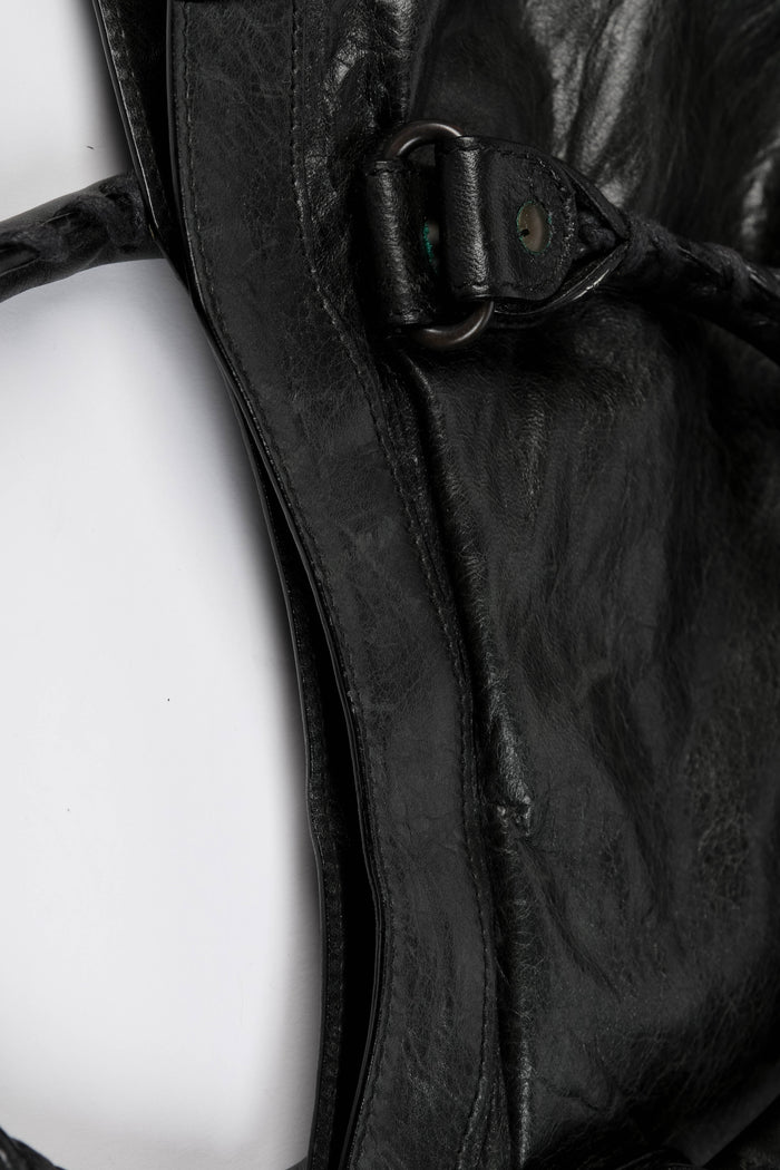 2000s Balenciaga Black Leather City Bag