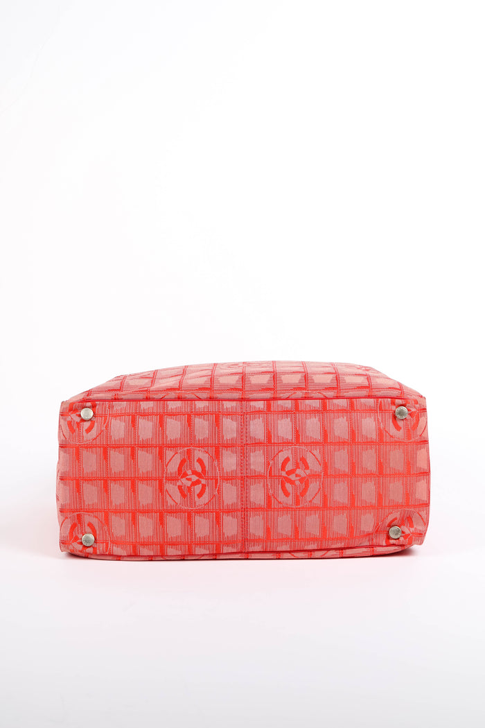 2000s Chanel Red Travel Line Tote Bag