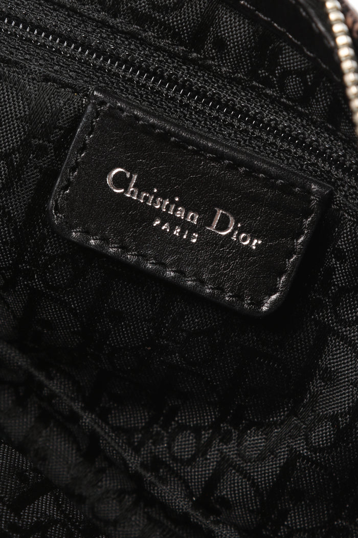 RARE Christin Dior Black Leather Hardcore Piercing Shoulder Bag