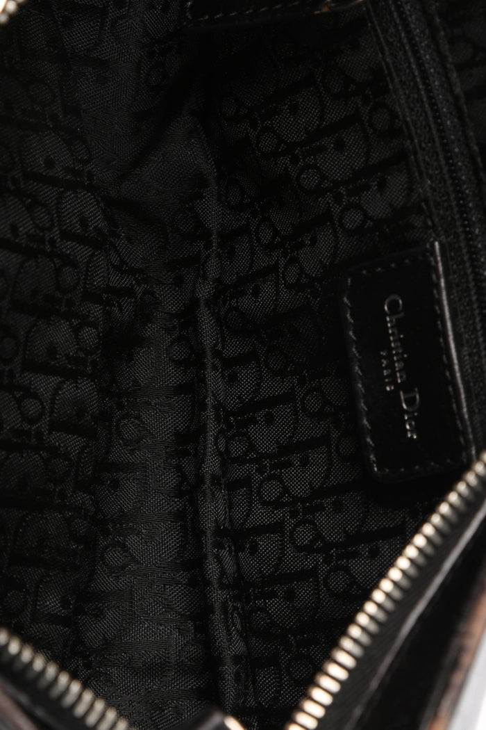 RARE Christin Dior Black Leather Hardcore Piercing Shoulder Bag