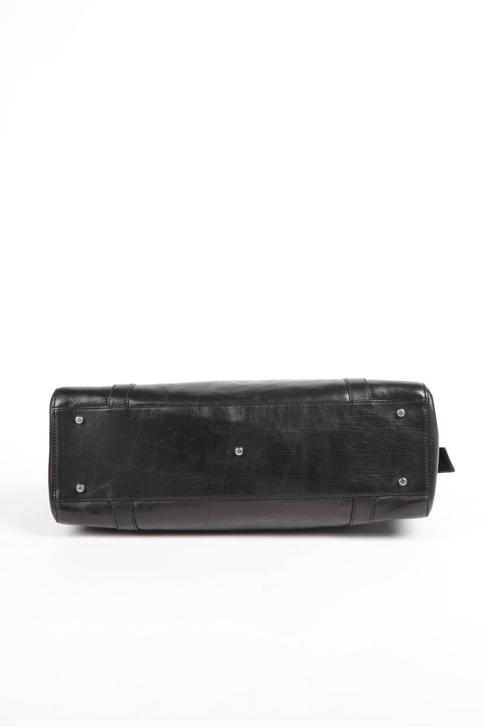 RARE Christin Dior Black Leather Hardcore Piercing Large Shoulder Bag