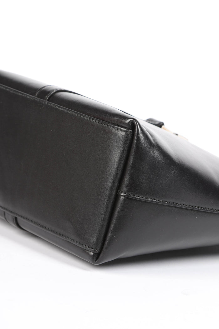 Vintage Gucci Black Leather Jackie Bucket Bag