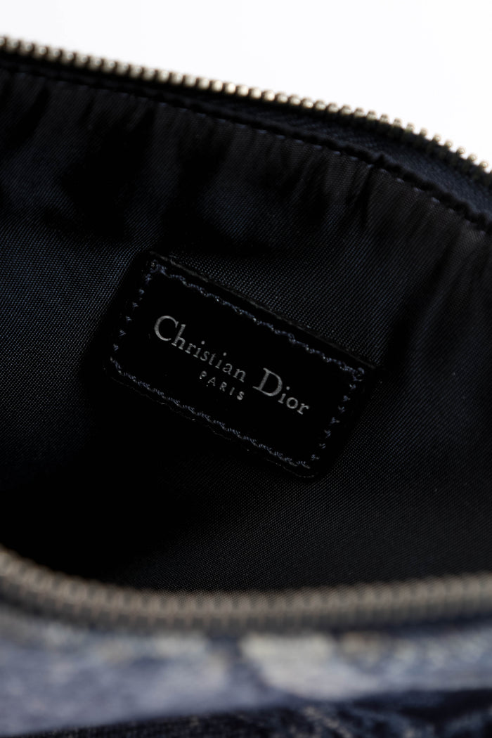 2000s Christian Dior "Diorella" Denim Print Saddle Bag
