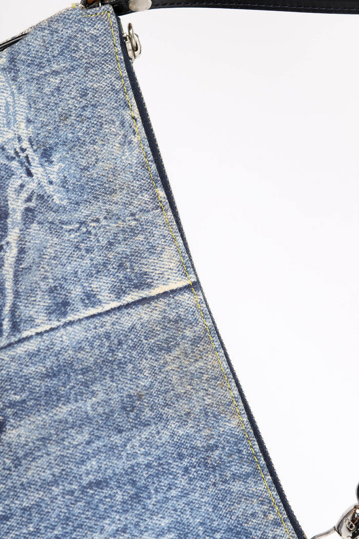 2000s Christian Dior "Diorella" Denim Print Saddle Bag