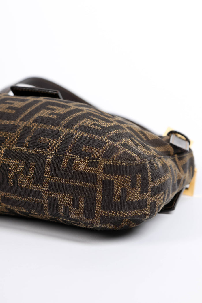 Vintage Fendi Zucca Shoulder Bag GHW