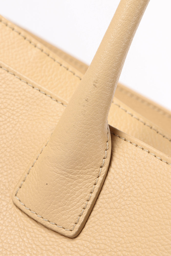 2010s Chanel Beige Grained Leather Cerf Executive Shopper Tote Bag