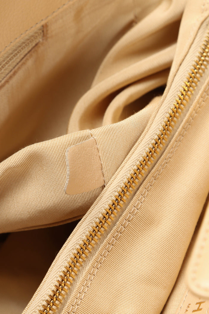 2010s Chanel Beige Grained Leather Cerf Executive Shopper Tote Bag