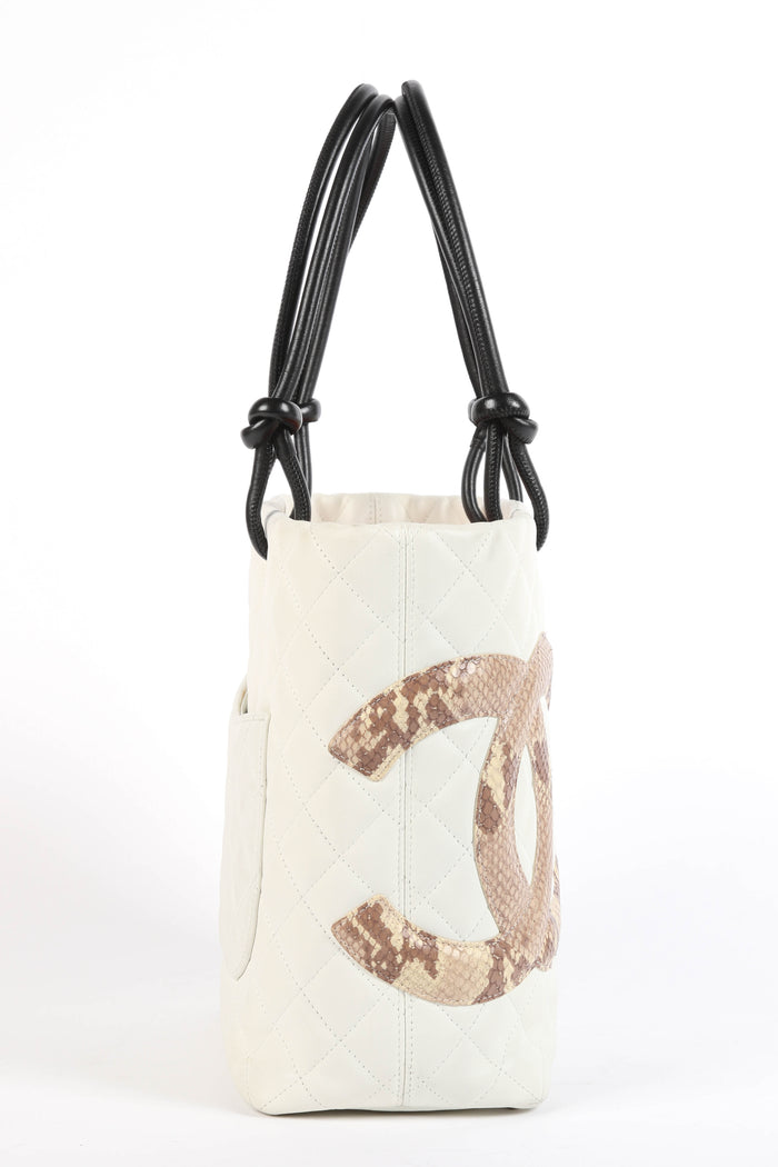 2000s Chanel White Rue Cambon Bucket Bag