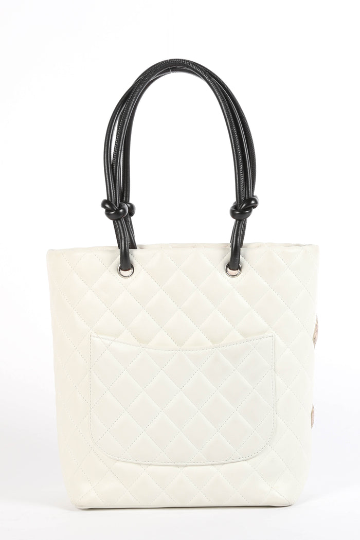 2000s Chanel White Rue Cambon Bucket Bag