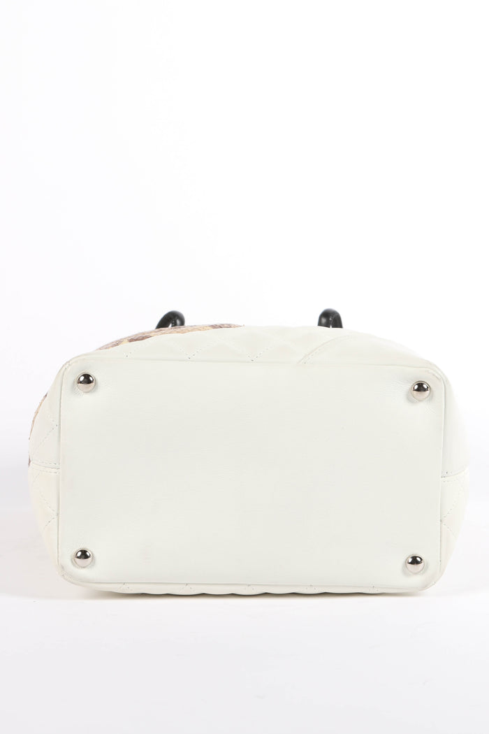2000s Chanel White Rue Cambon Bucket Bag