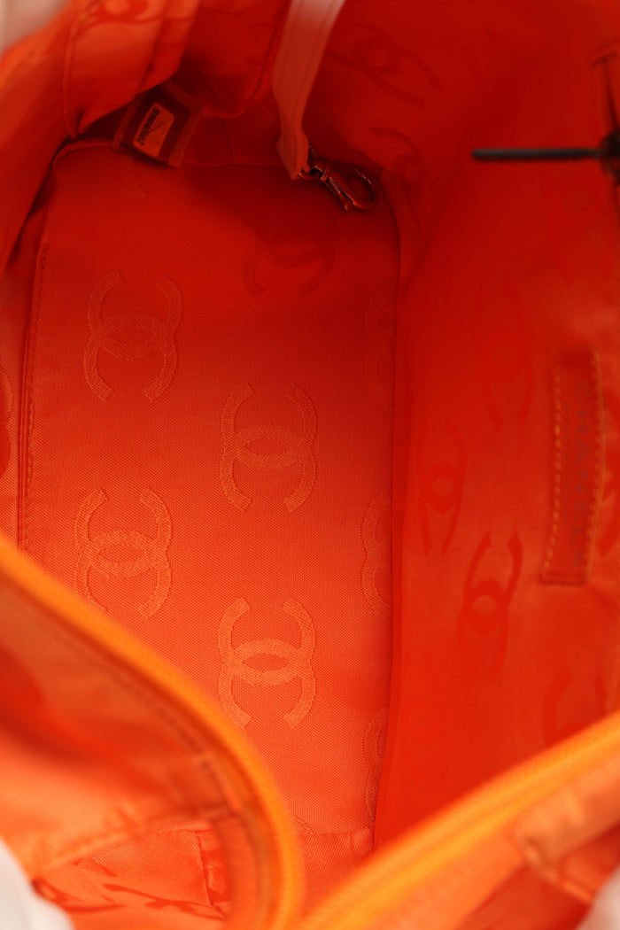 2000s Chanel White Rue Cambon Bucket Bag