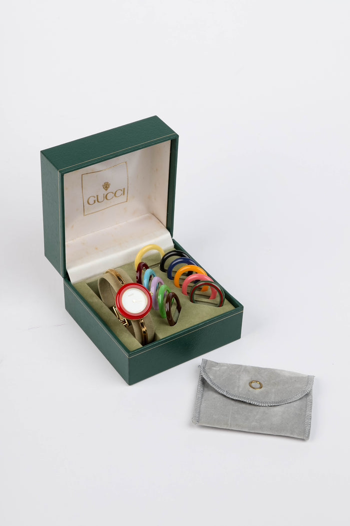 Vintage Gucci Gold Bezel Watch